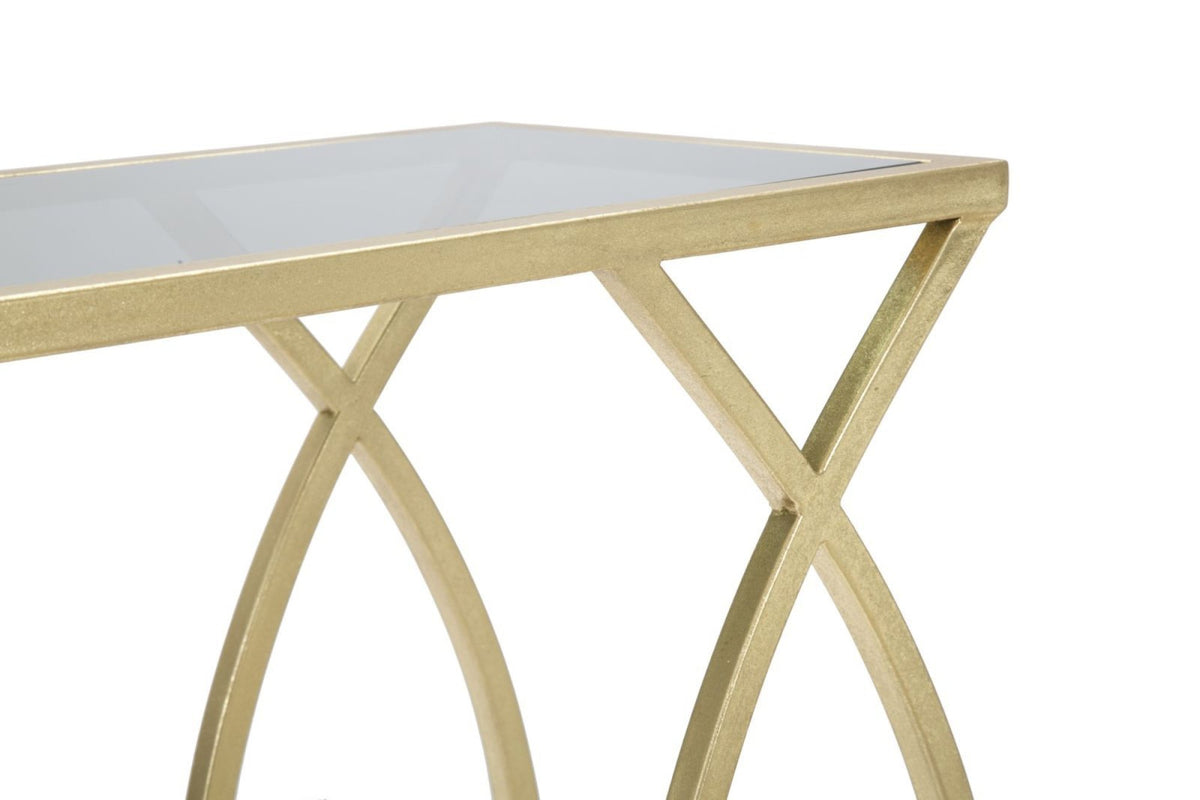 Lerakóasztal - DAISY szürke és arany vas lerakóasztal