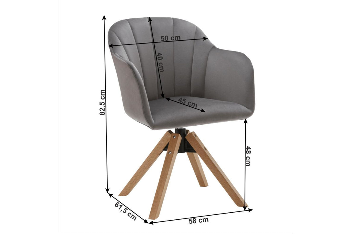 Irodai szék - DALIO szürke szövet irodai szék