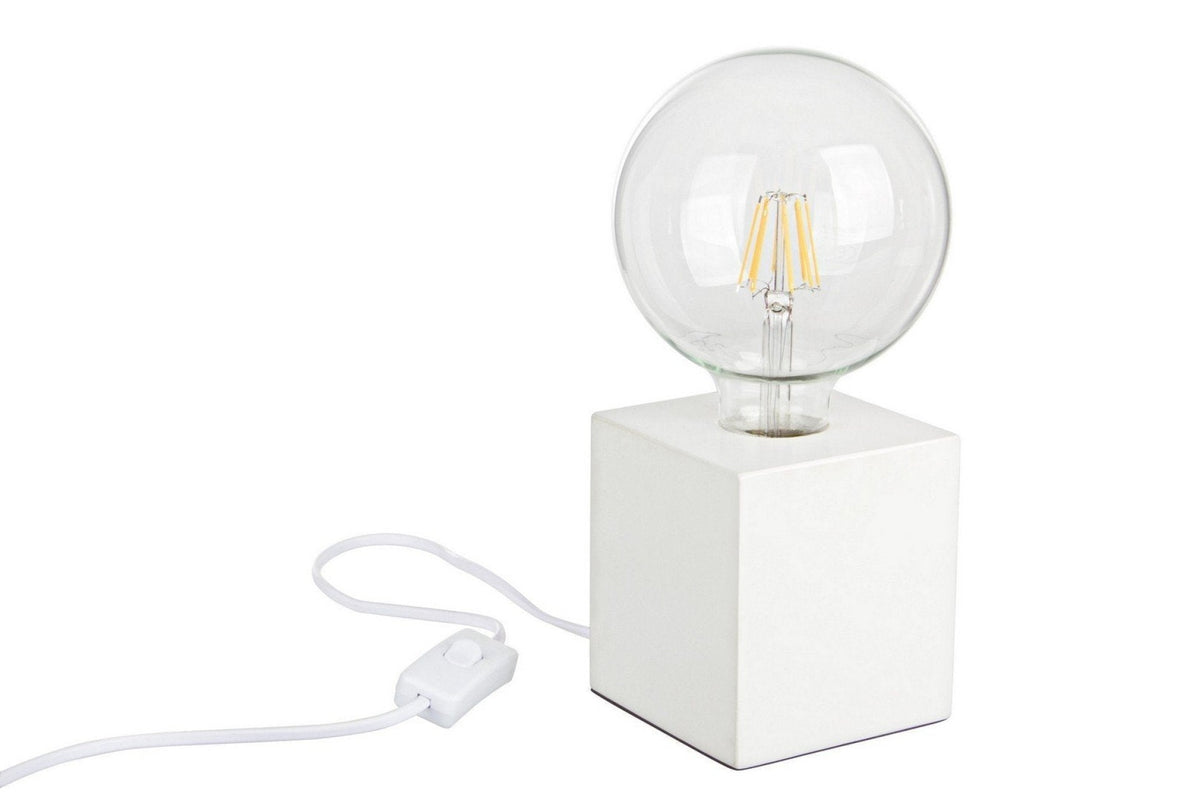 Asztali lámpa - DEREK fehér mdf asztali lámpa