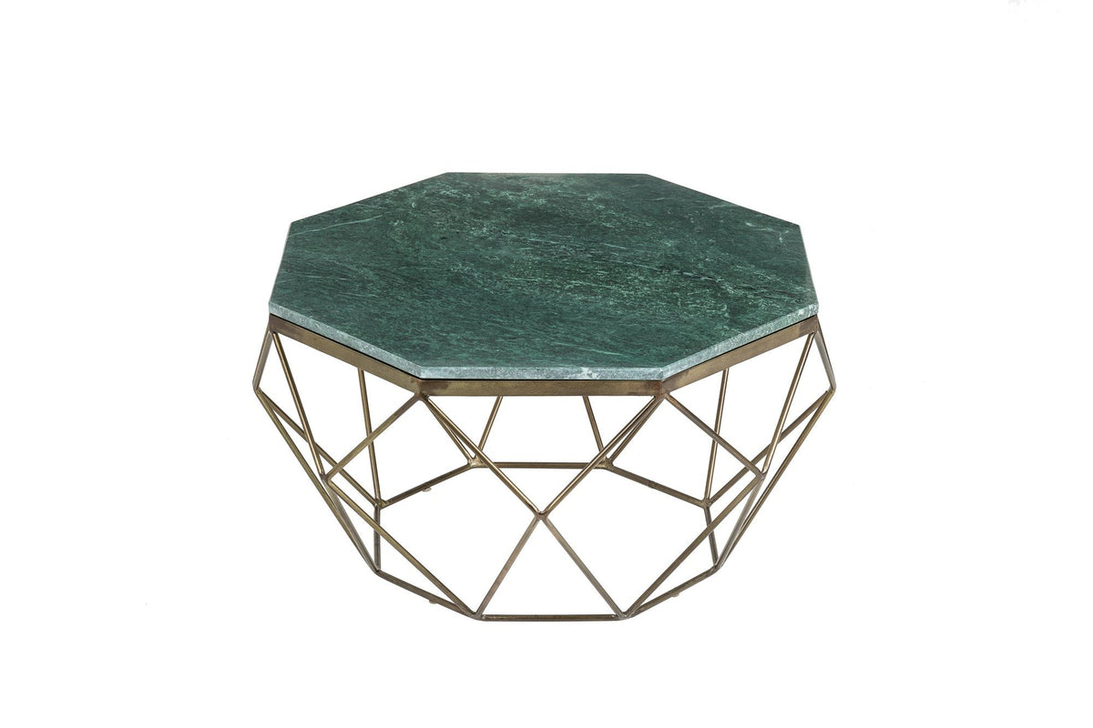 Dohányzóasztal - DIAMOND zöld márvány dohányzóasztal
