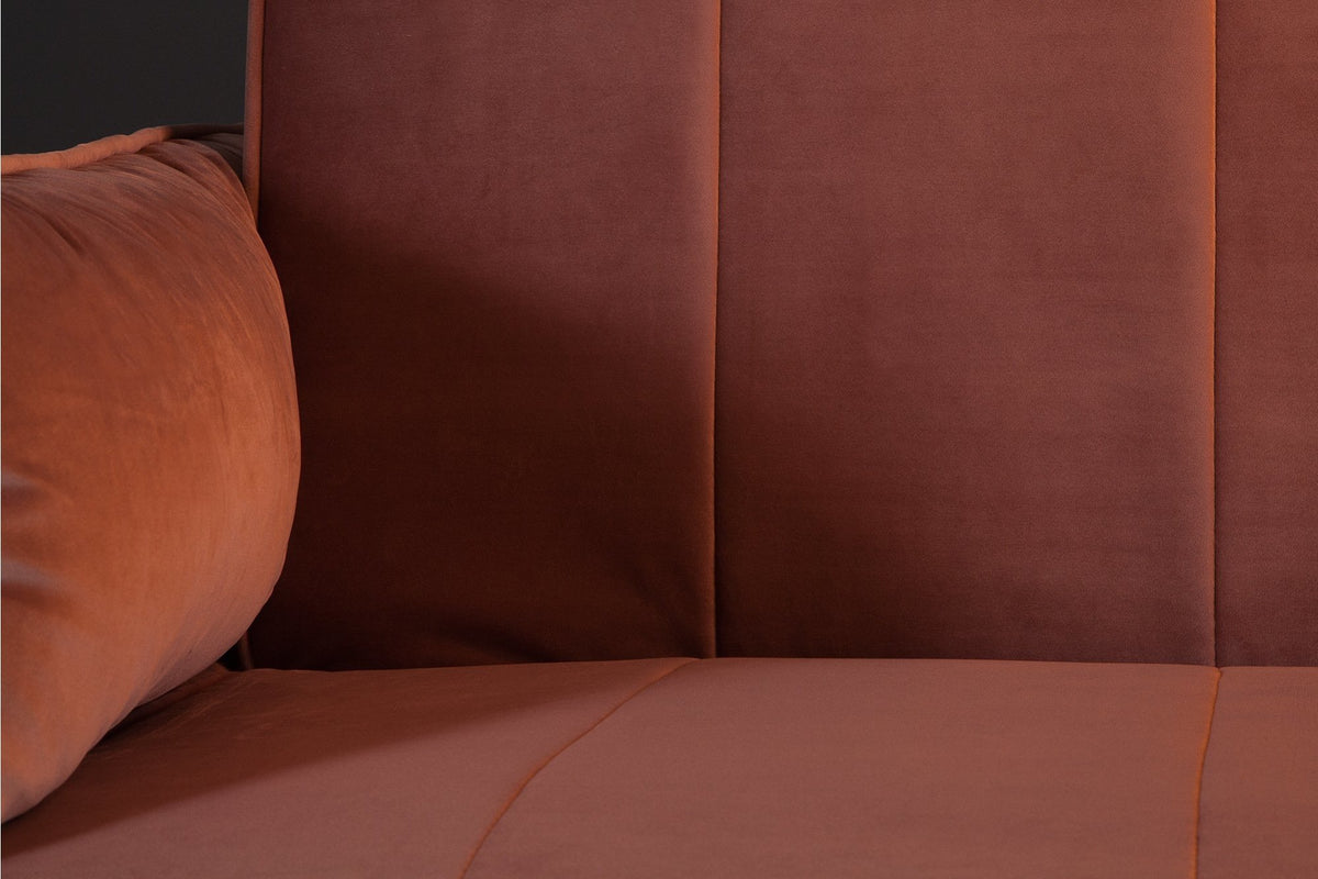 Kanapéágy - DIVANI rózsaszín bársony kanapéágy
