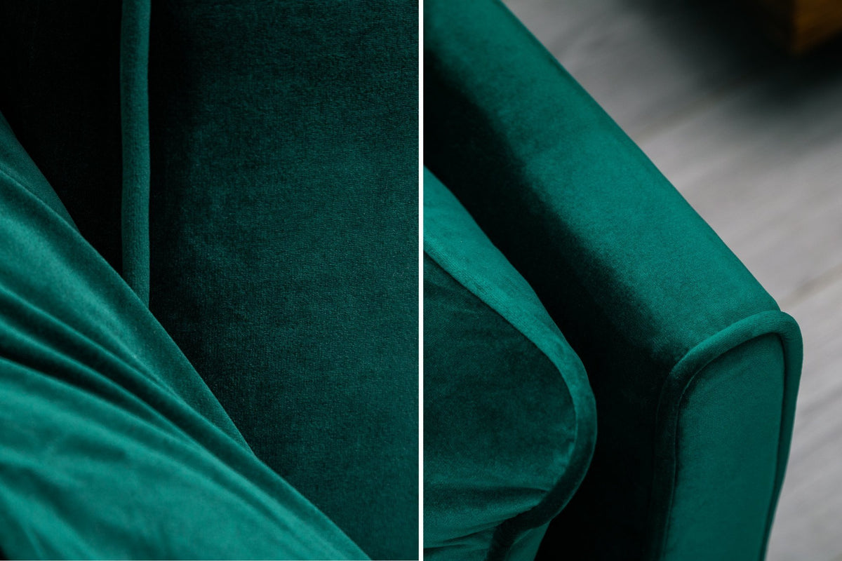 Kanapéágy - DIVANI zöld bársony kanapéágy