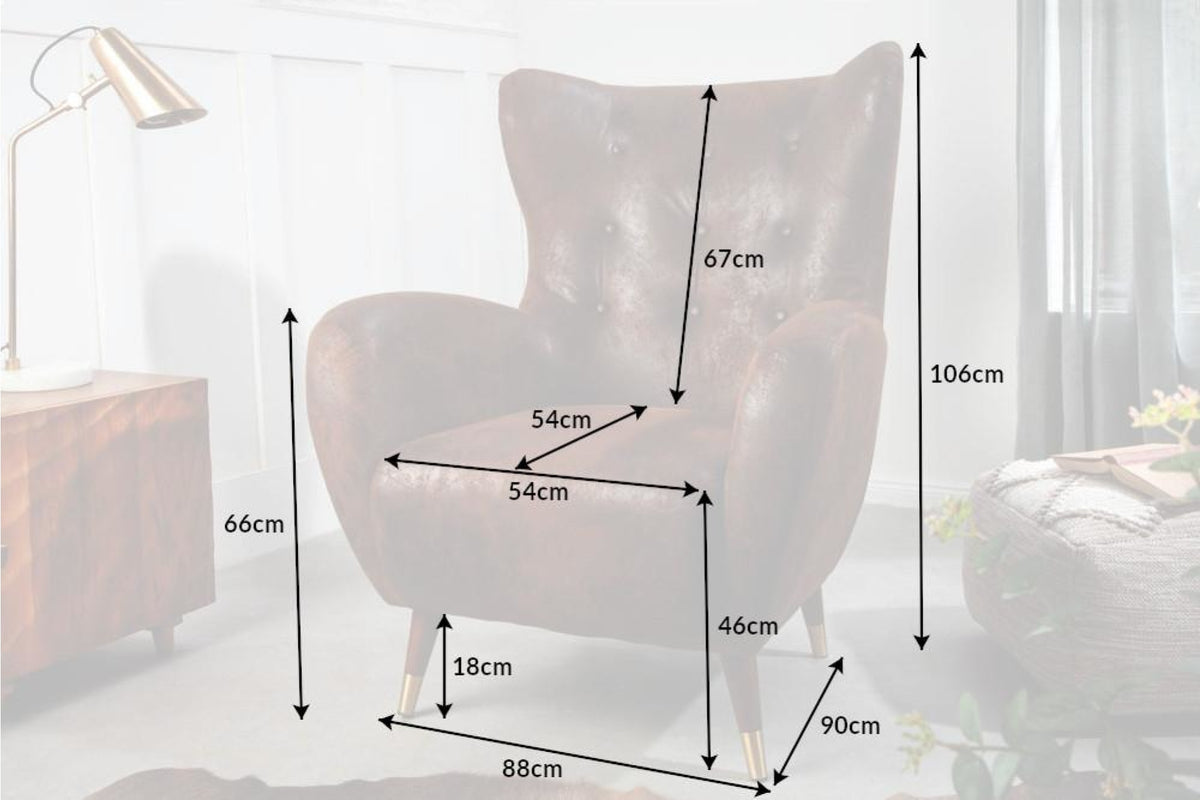 Fotel - DON barna mikroszálas fotel