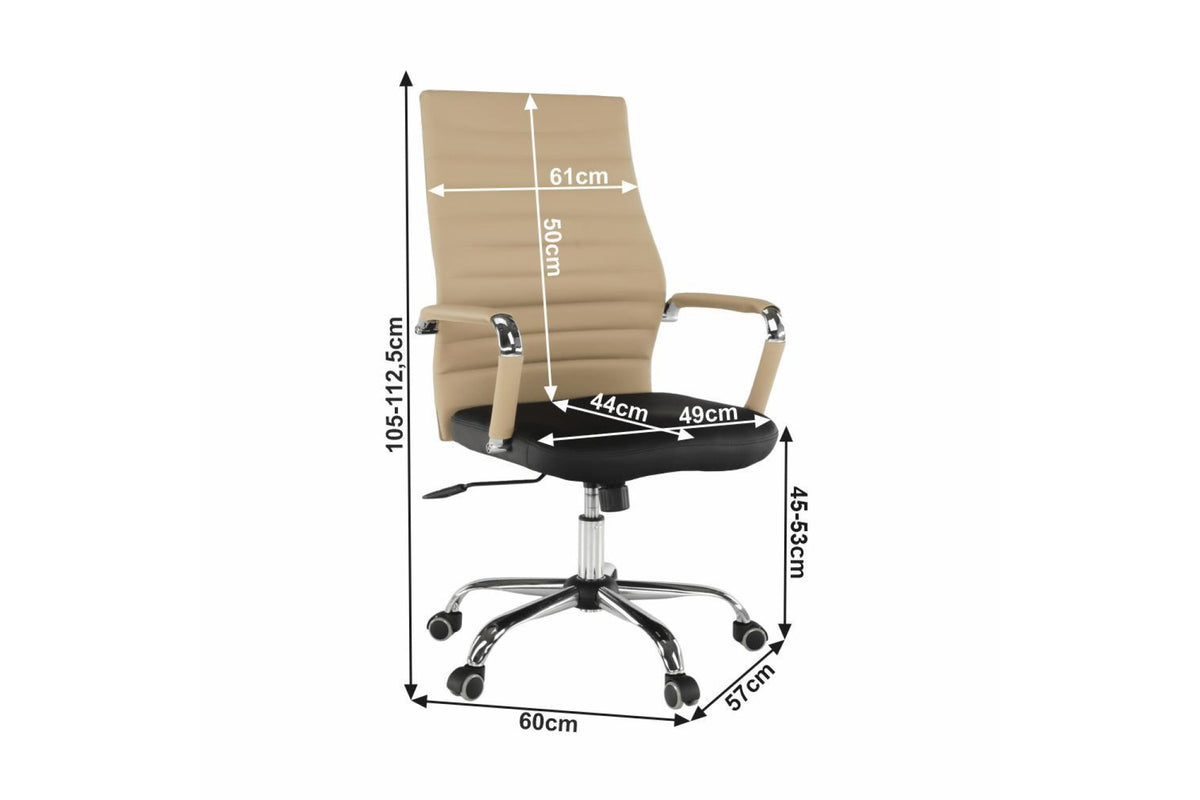 Irodai szék - DRUGI fekete ökobőr irodai szék