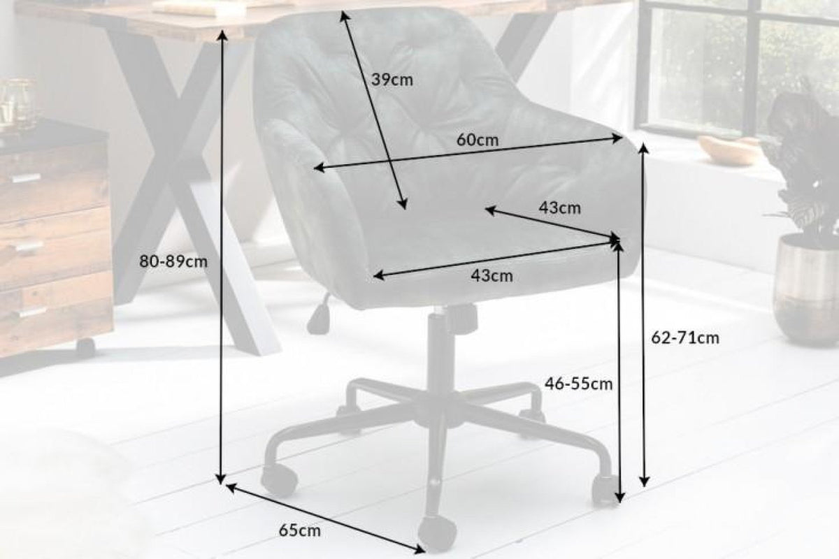 Irodai szék - DUTCH COMFORT szürke bársony irodai szék