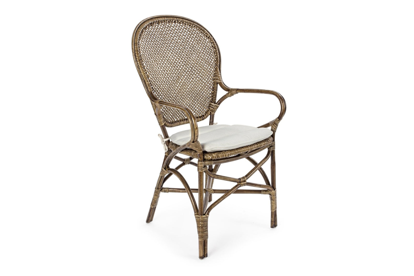 Kültéri szék - EDELINA fonott kültéri szék karfával és párnával