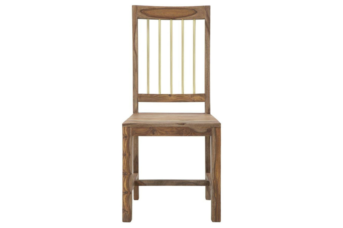 Szék - ELEGANT barna és arany rózsafa szék - 2 DB