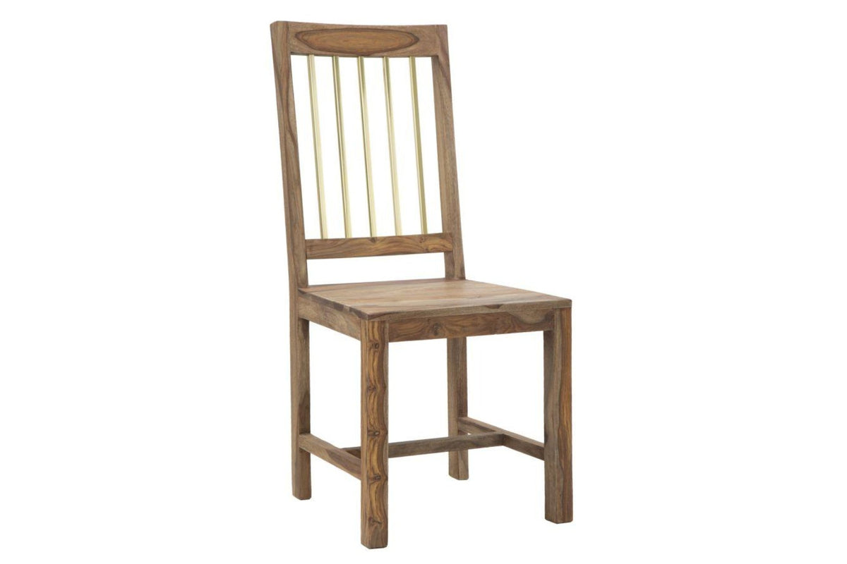 Szék - ELEGANT barna és arany rózsafa szék - 2 DB