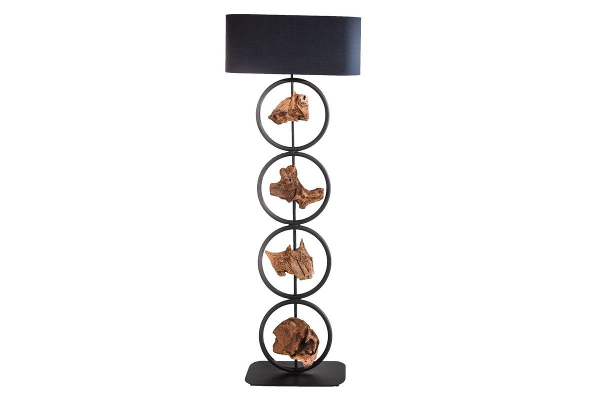 Állólámpa - ELEMENTS barna akácfa állólámpa