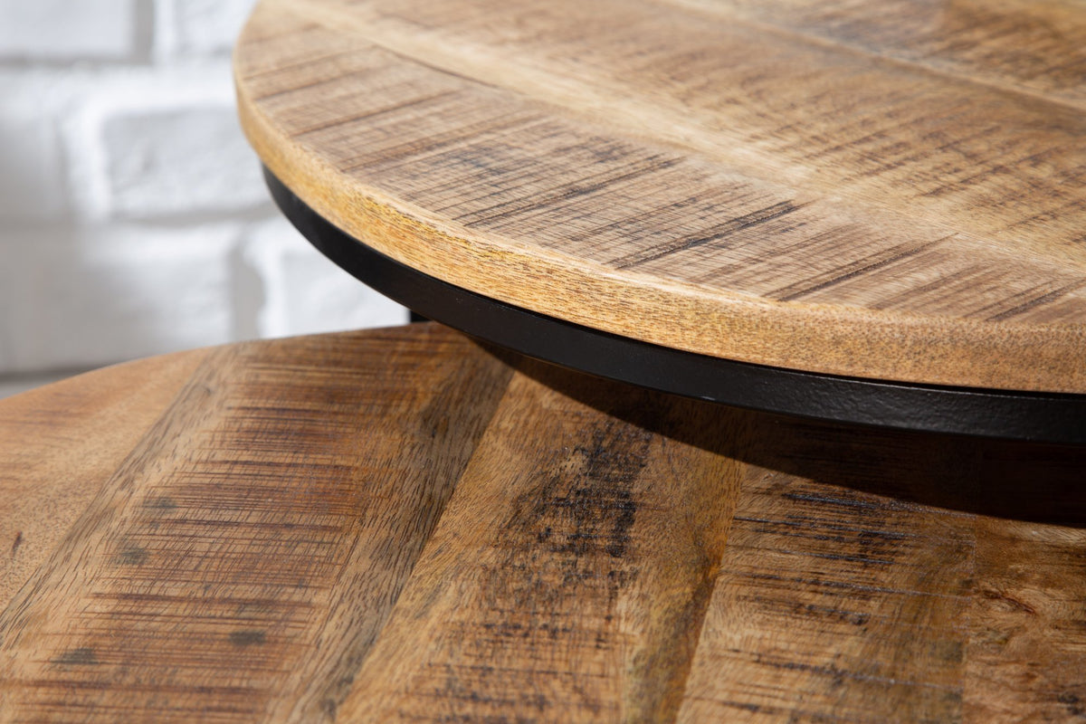 Lerakóasztal - ELEMENTS barna mangófa lerakóasztal