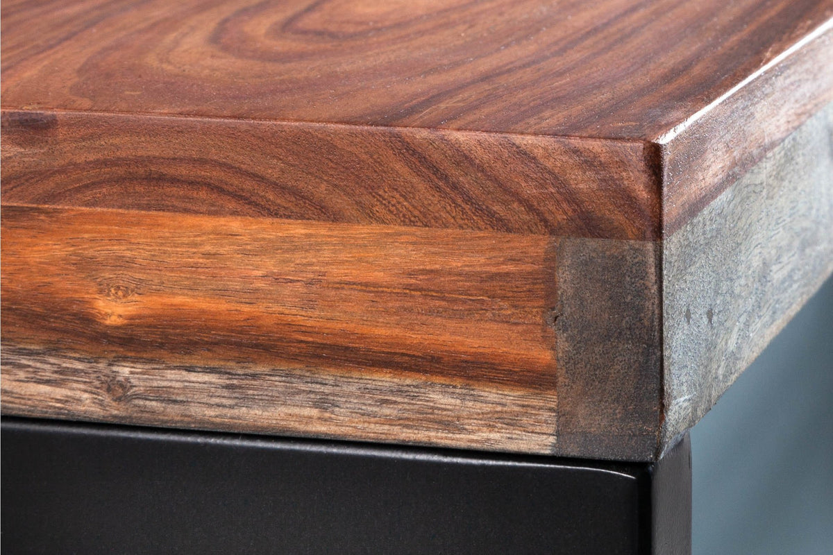 Íróasztal - ELEMENTS barna rózsafa íróasztal 118x60x76