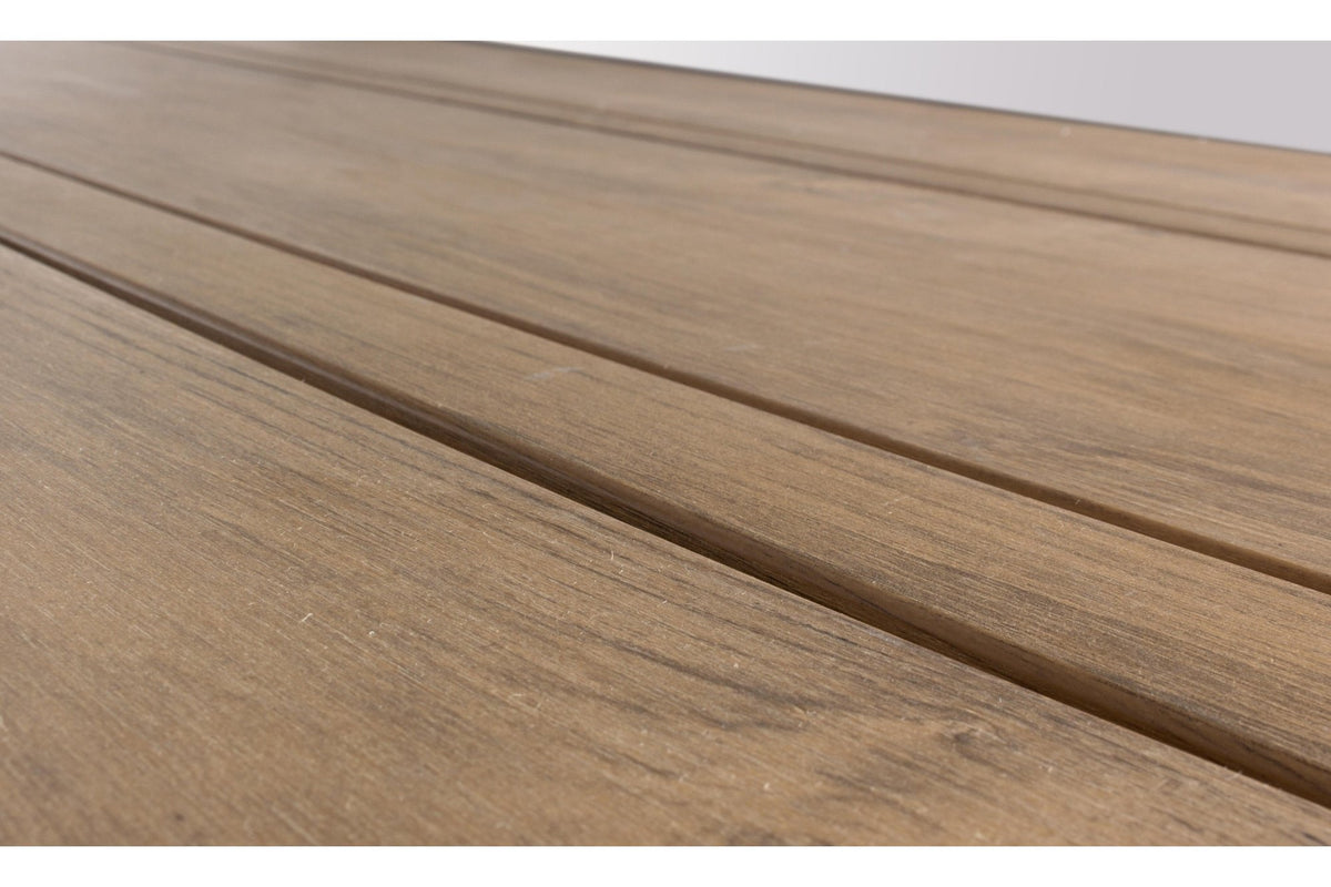 Kerti asztal - ELIAS 8 személyes barna gumifa kerti asztal
