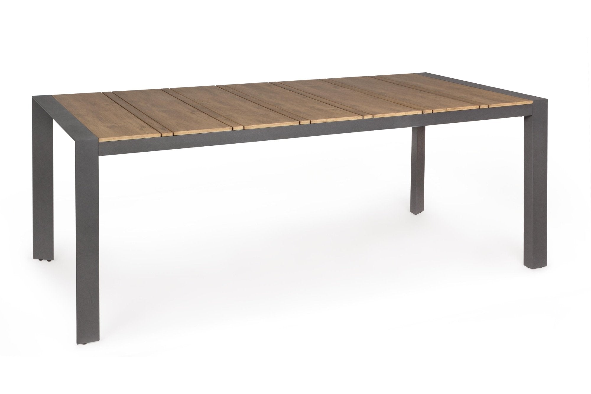 Kerti asztal - ELIAS 8 személyes barna gumifa kerti asztal