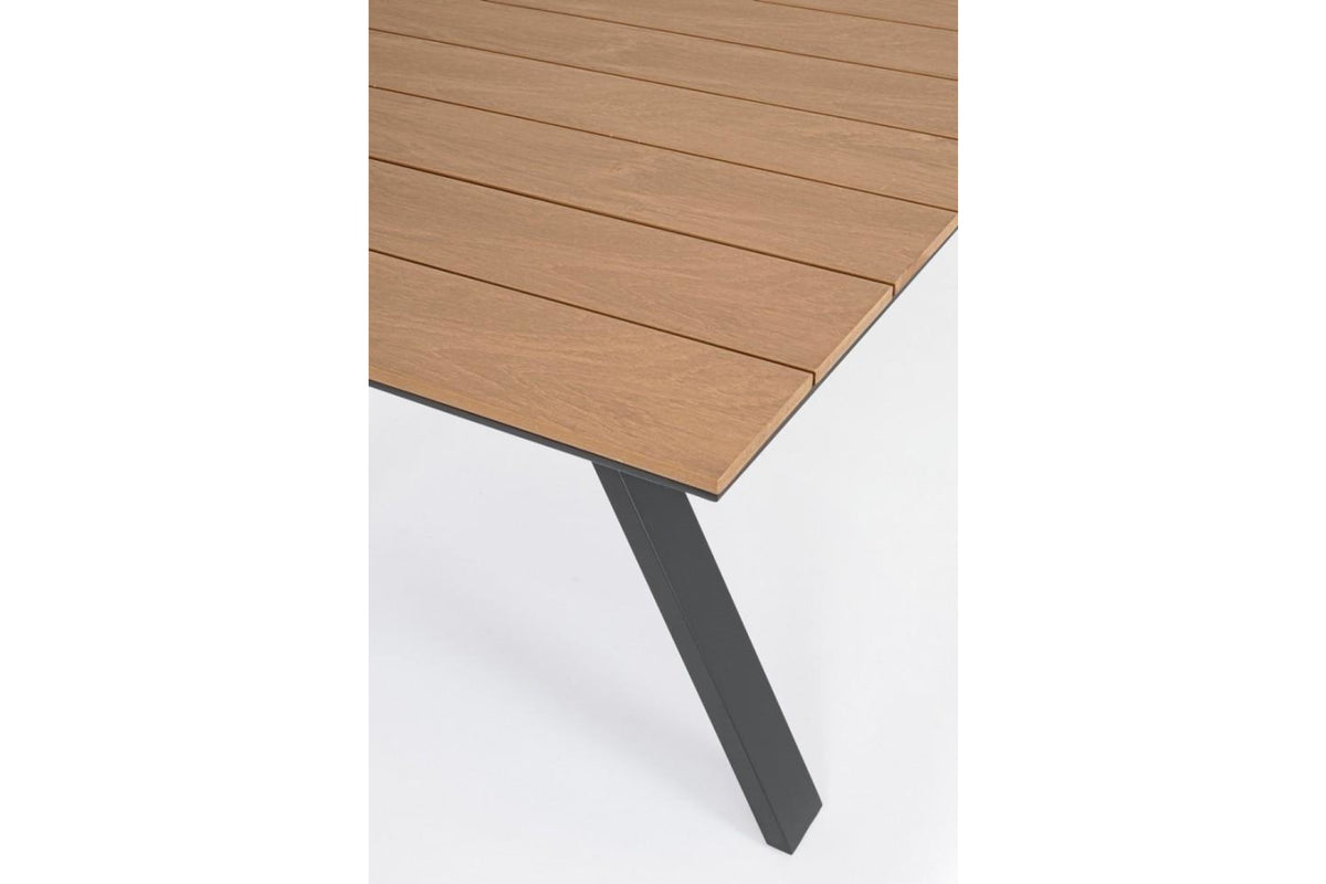 Kerti asztal - ELIAS barna műanyag kerti asztal 200 cm