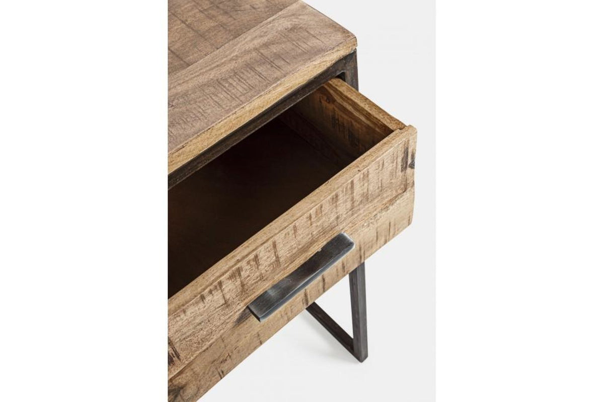 Íróasztal - ELMER barna akácfa íróasztal