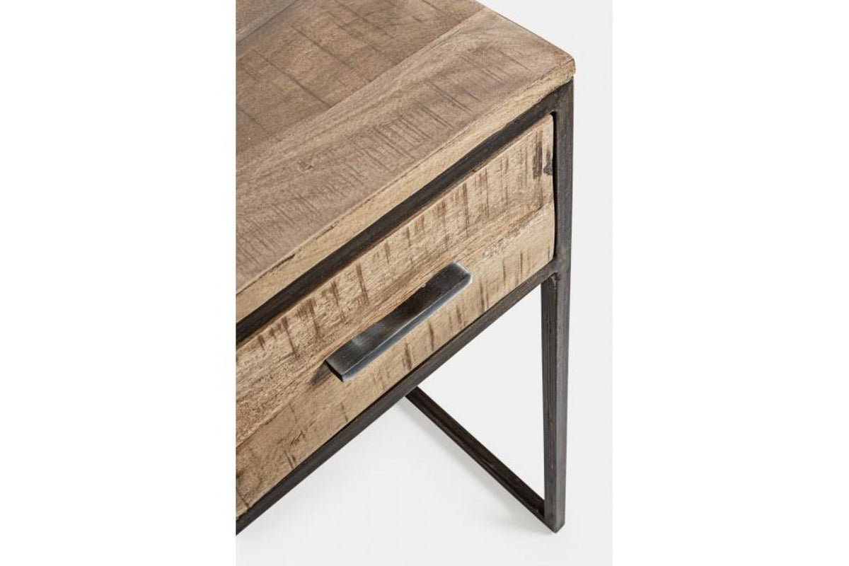Íróasztal - ELMER barna akácfa íróasztal