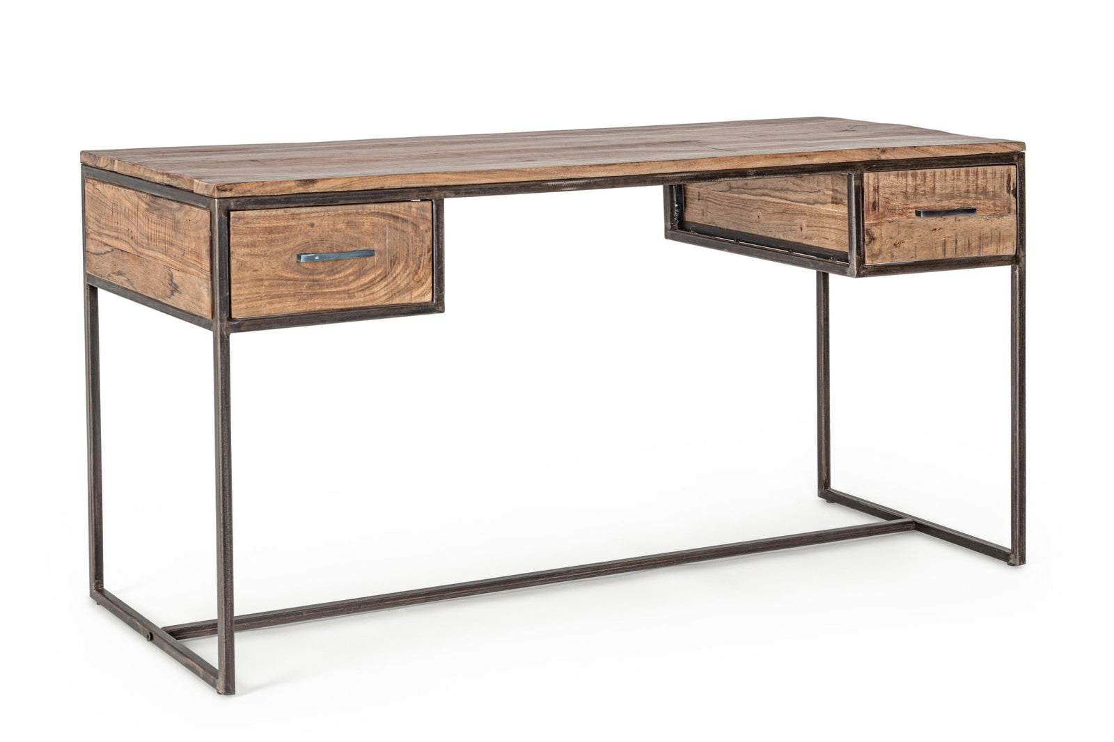 Íróasztal - ELMER barna akácfa íróasztal