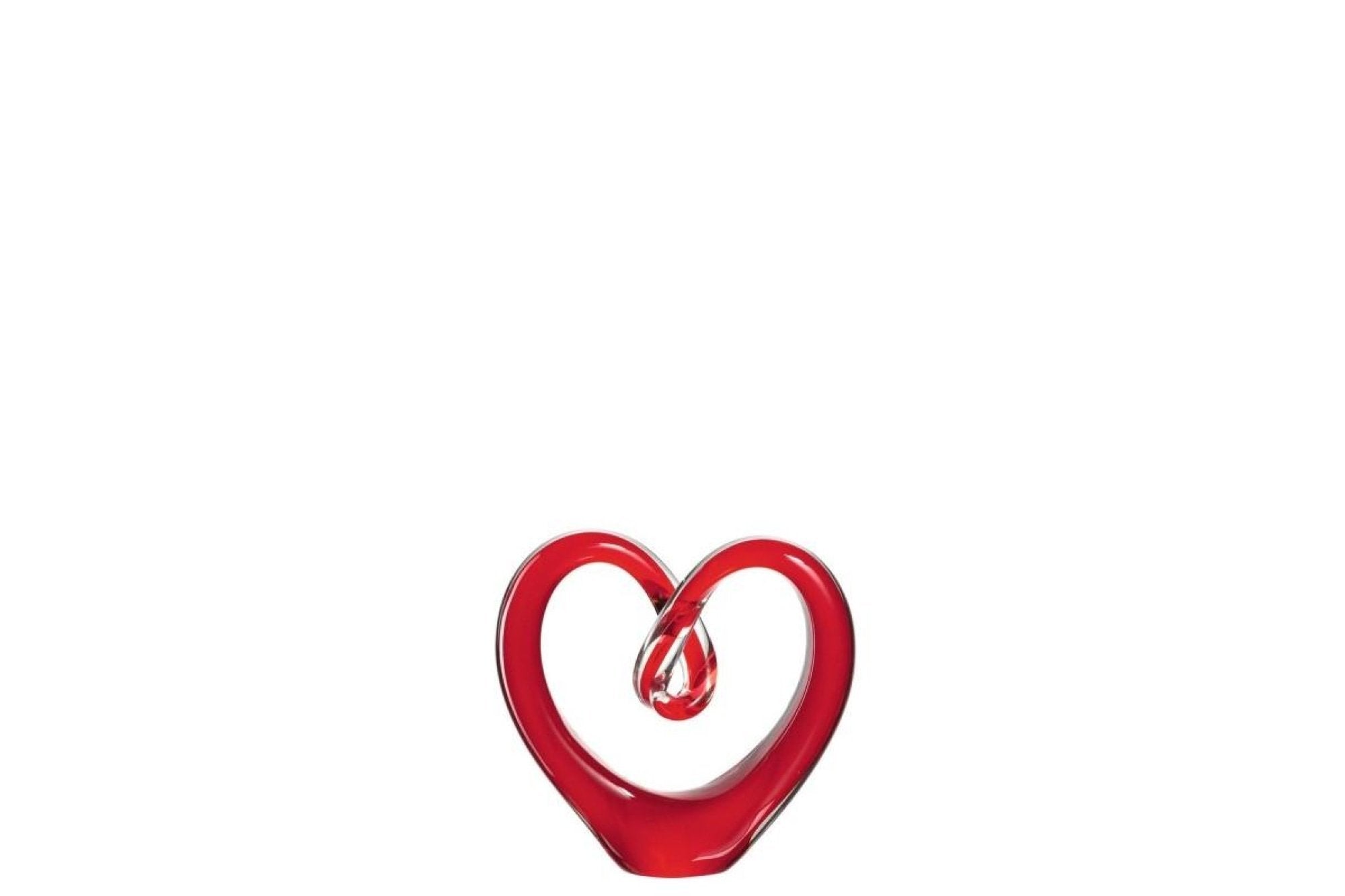 Dísztárgy - EMOZIONE szív alakú szobor 10cm piros - Leonardo