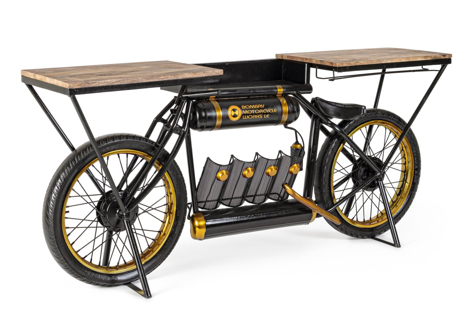 Konzolasztal - EPIC barna fém konzolasztal