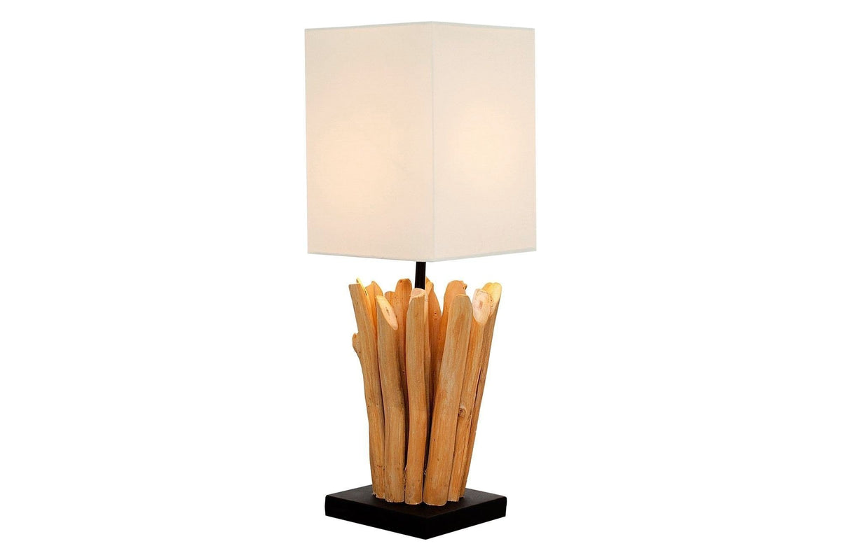 Asztali lámpa - EUPHORIA fehér hordalékfa asztali lámpa