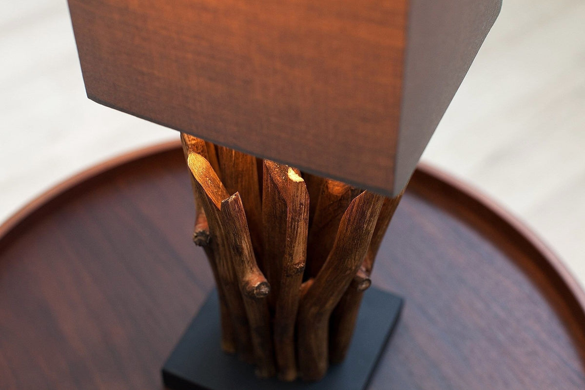 Asztali lámpa - EUPHORIA szürkésbarna hordalékfa asztali lámpa