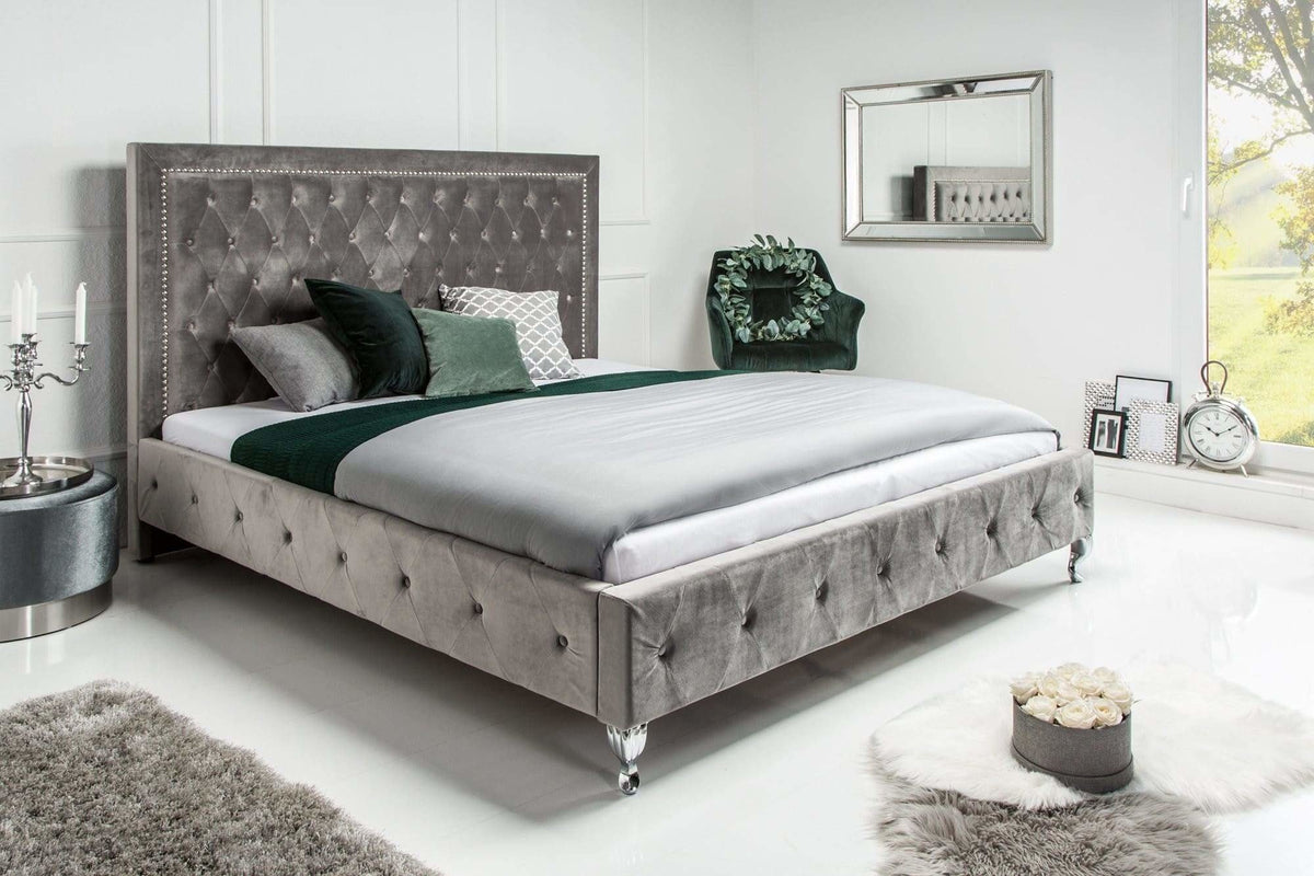 Ágy - EXTRAVAGANCIA ezüstszürke ágy 160 x 200cm
