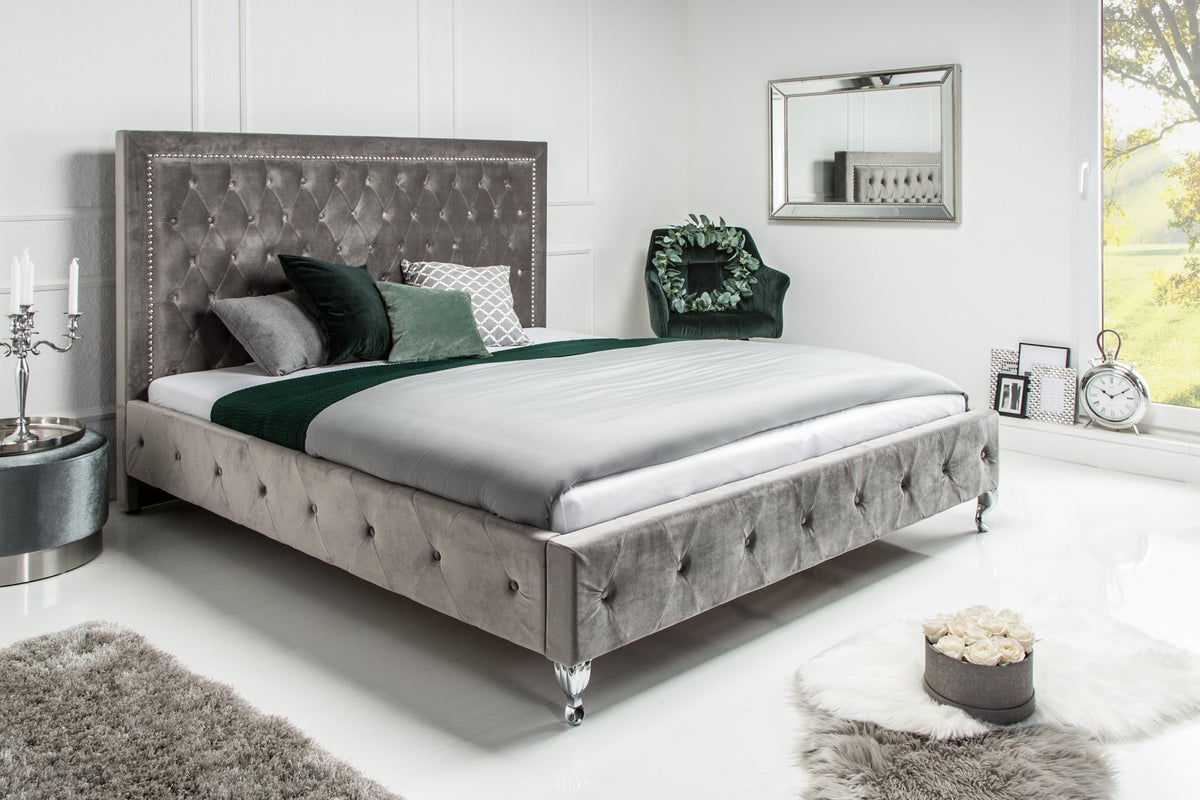 Ágy - EXTRAVAGANCIA ezüstszürke ágy 180 x 200cm