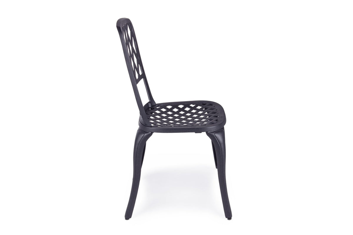 Kerti szék - FAENZA fekete alumínium kerti szék