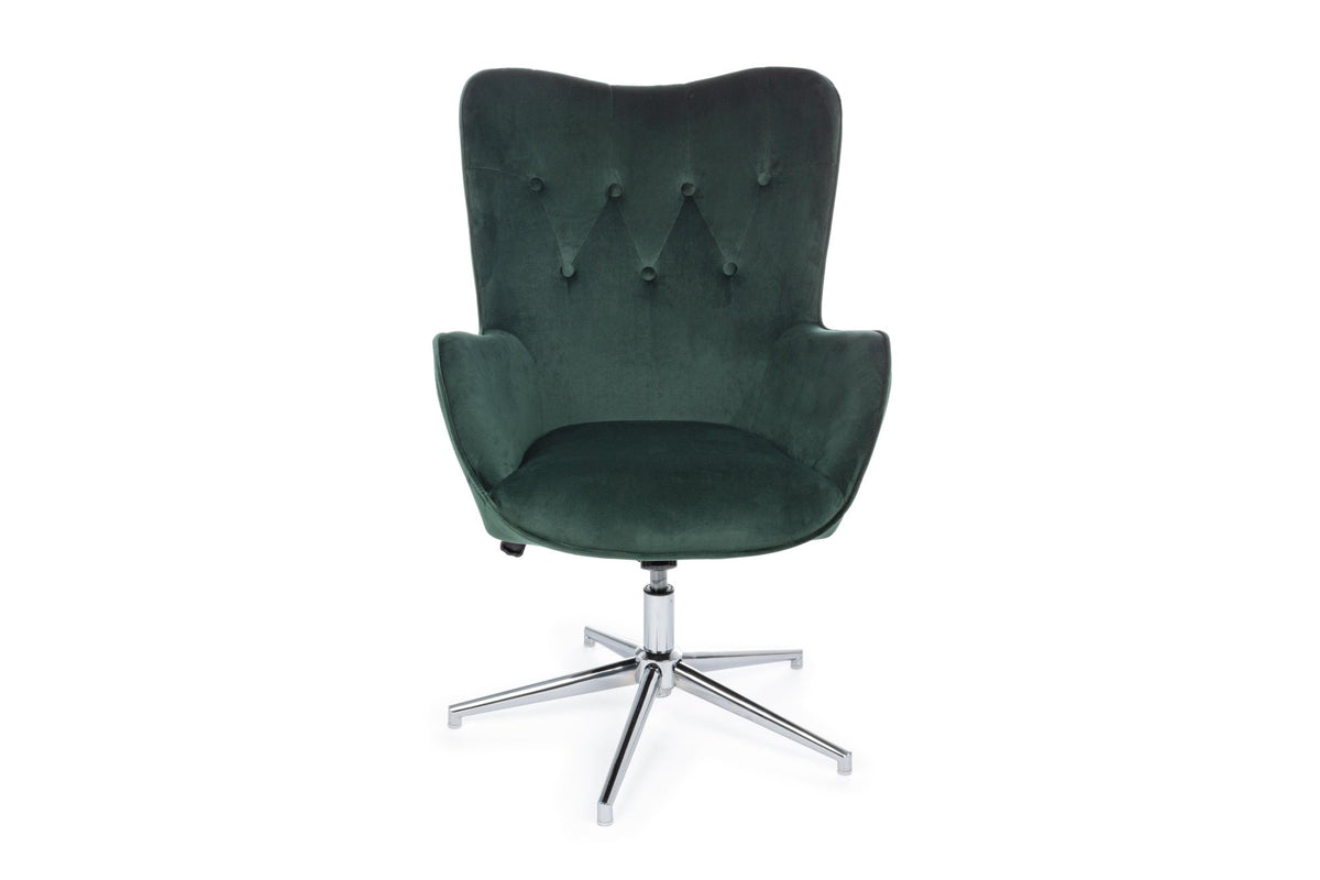 Fotel - FARIDA zöld bársony fotel
