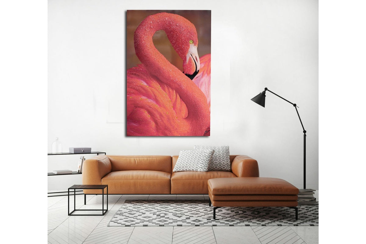 Falikép - FLAMINGO rózsaszín vászon falikép