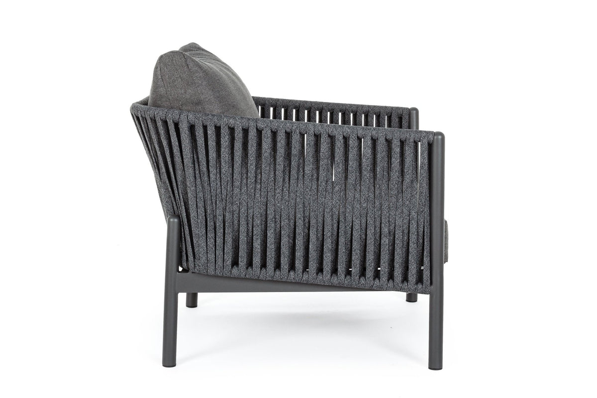 Kerti fotel - FLORENCIA sötétszürke alumínium kerti fotel