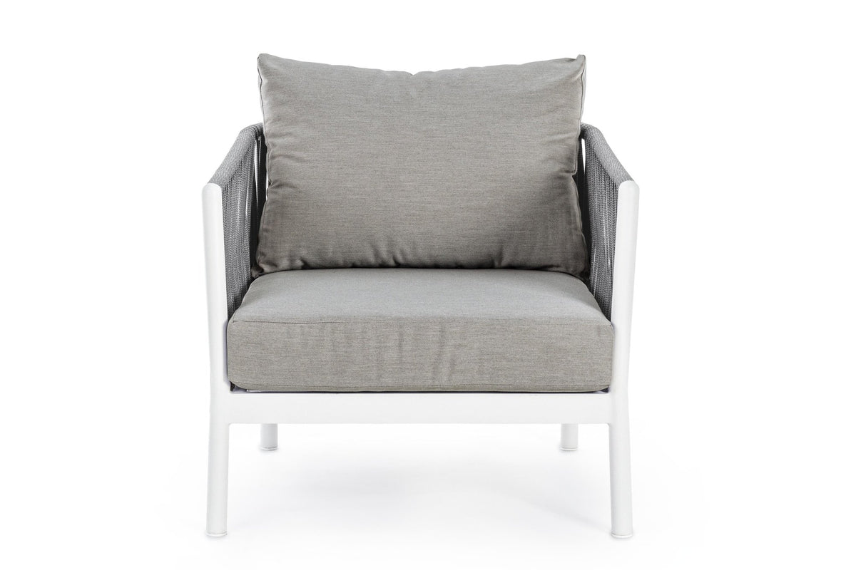 Kerti fotel - FLORENCIA szürke alumínium kerti fotel