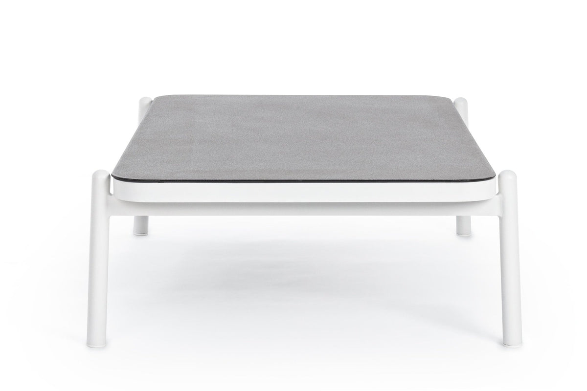 Kerti asztal - FLORENCIA szürke és fehér alumínium kerti asztal