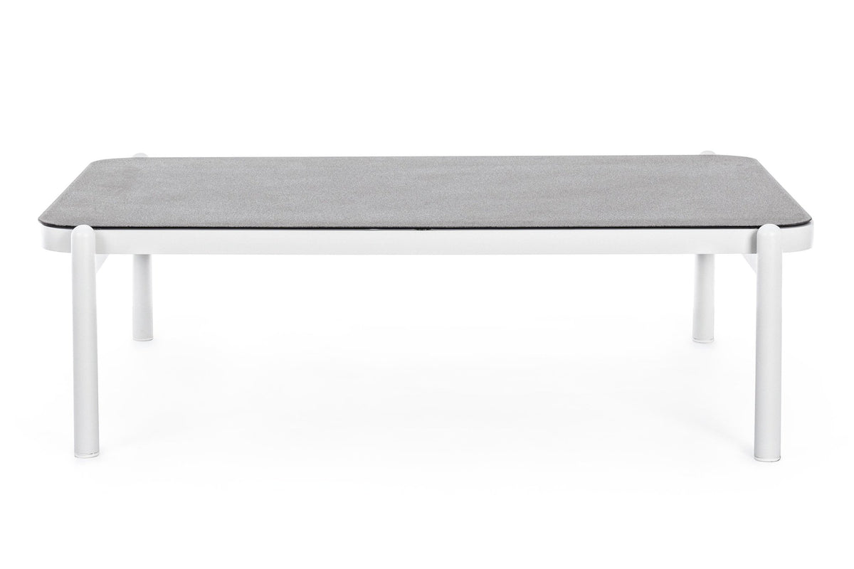 Kerti asztal - FLORENCIA szürke és fehér alumínium kerti asztal