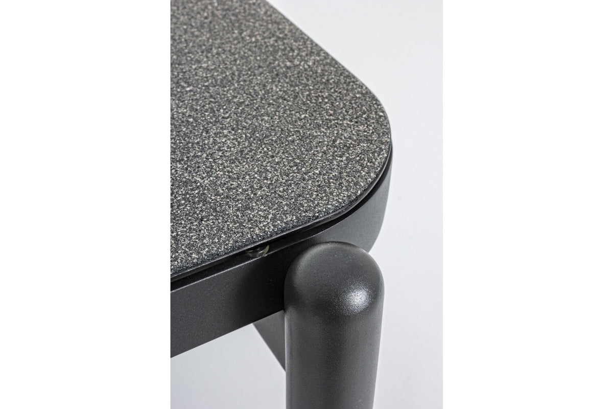 Kerti asztal - FLORENCIA szürke és fekete alumínium kerti asztal