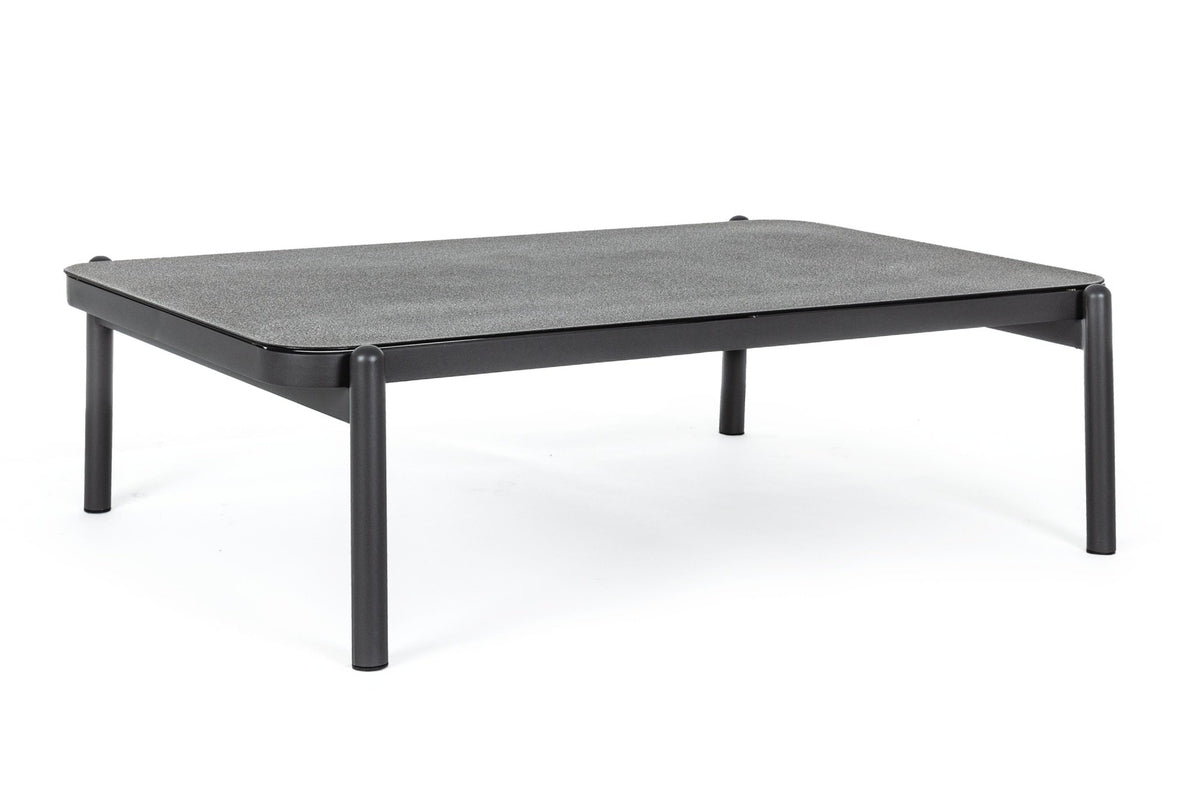 Kerti asztal - FLORENCIA szürke és fekete alumínium kerti asztal