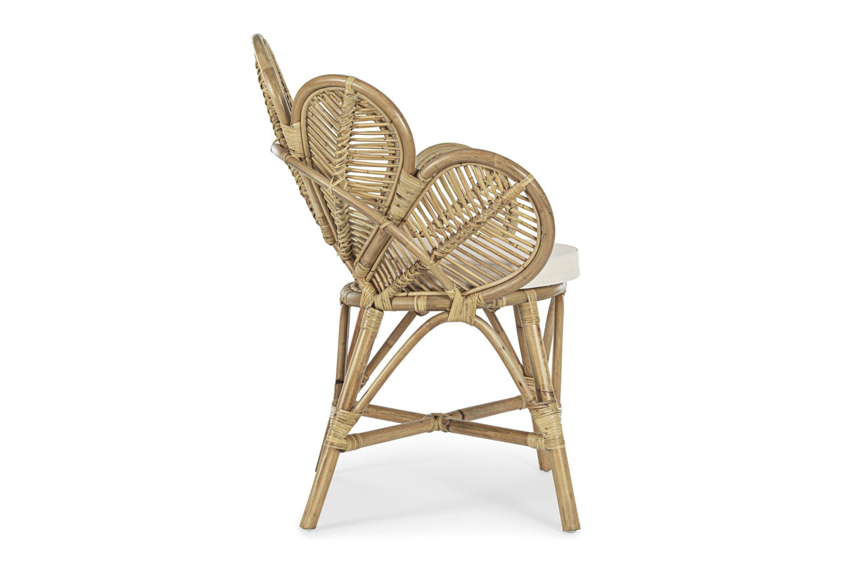 Kültéri szék - FLORES natúr kültéri szék karfával párnával