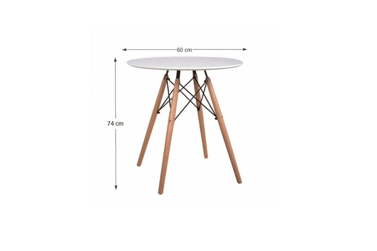 Étkezőasztal - GAMIN fehér mdf étkezőasztal 60 cm