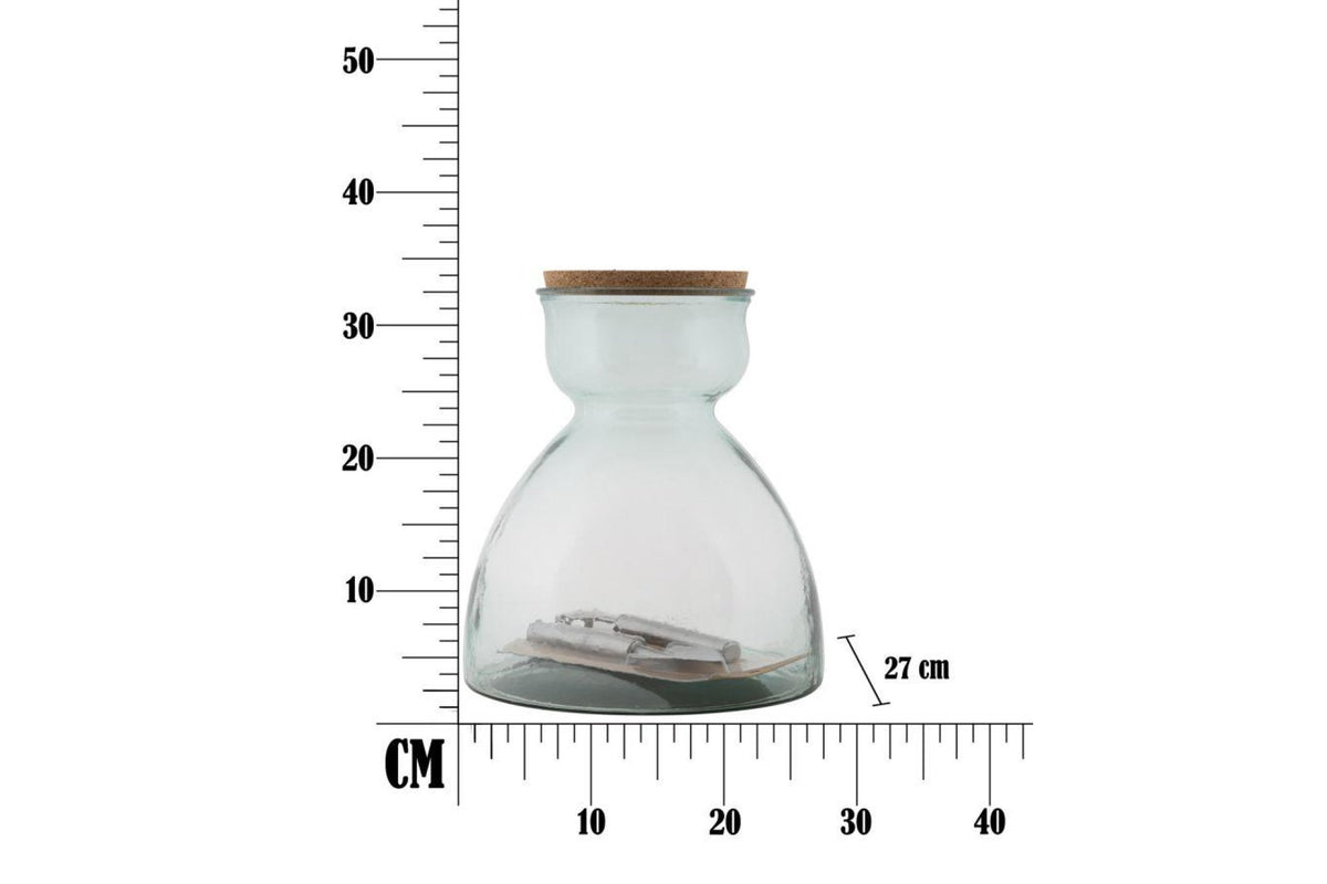 Váza - GARDEN II átlátszó és barna üveg váza