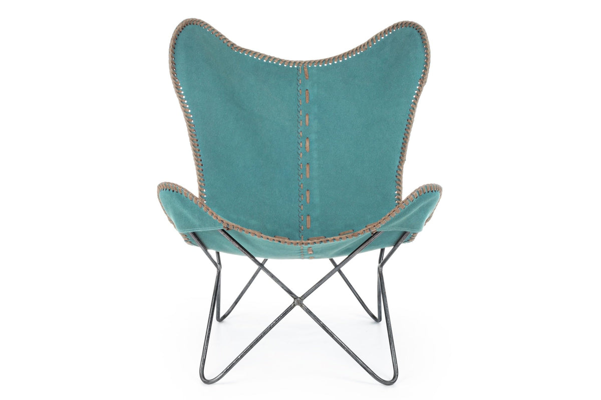 Fotel - GAUCHO kék pillangó fotel