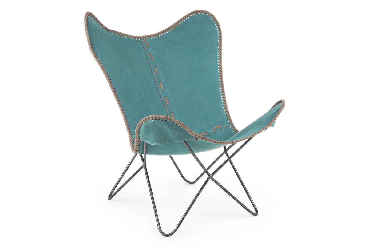 Fotel - GAUCHO kék pillangó fotel