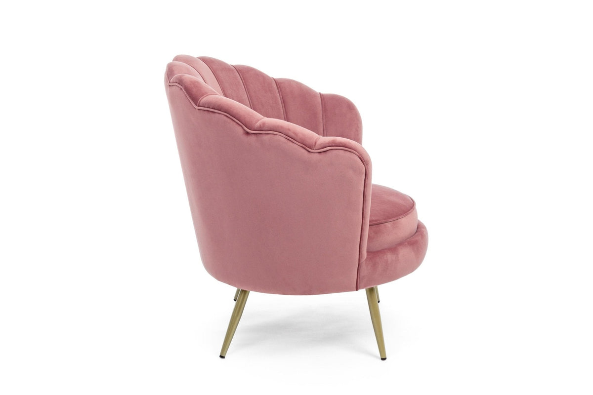 Fotel - GILIOLA antik rózsaszín kagyló fotel