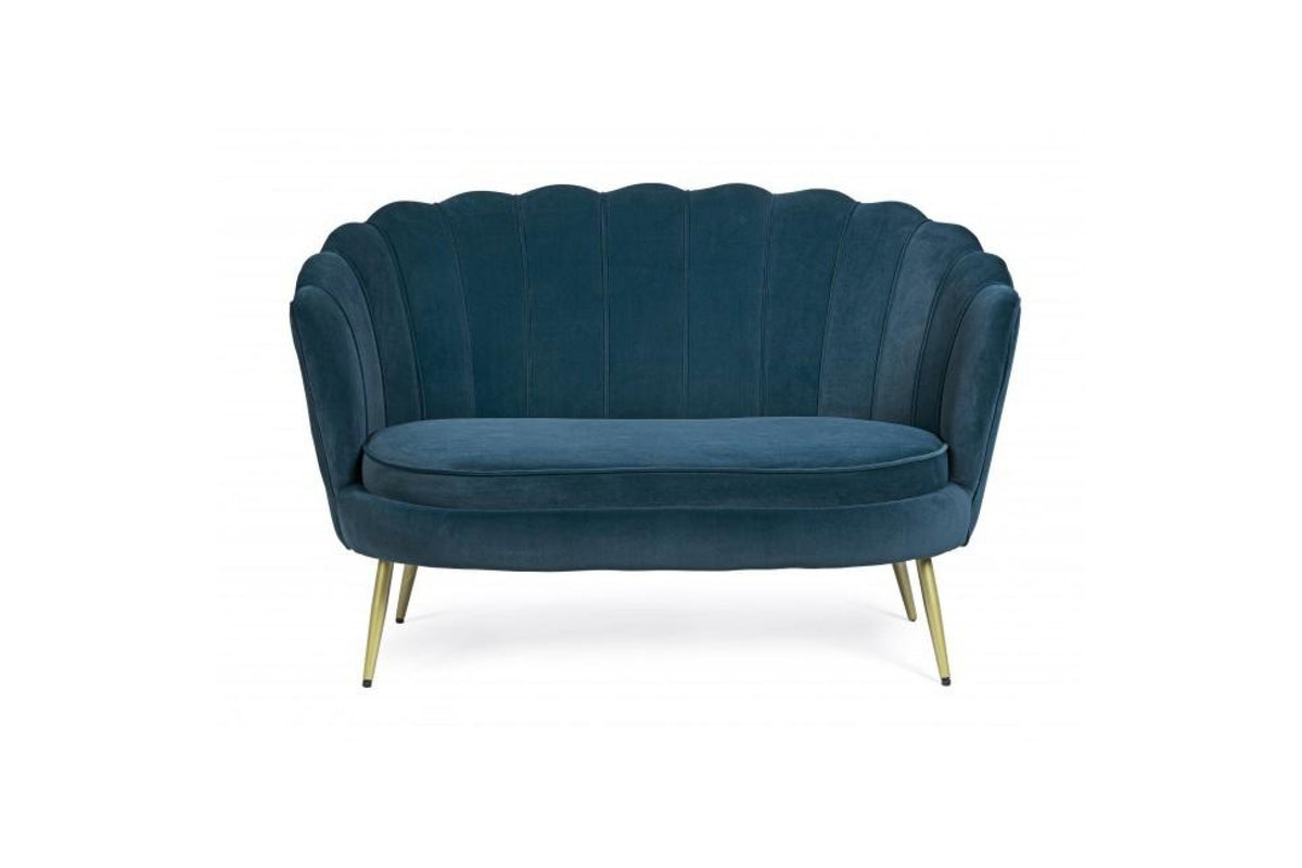 Kanapé - GILIOLA kék bársony kanapé