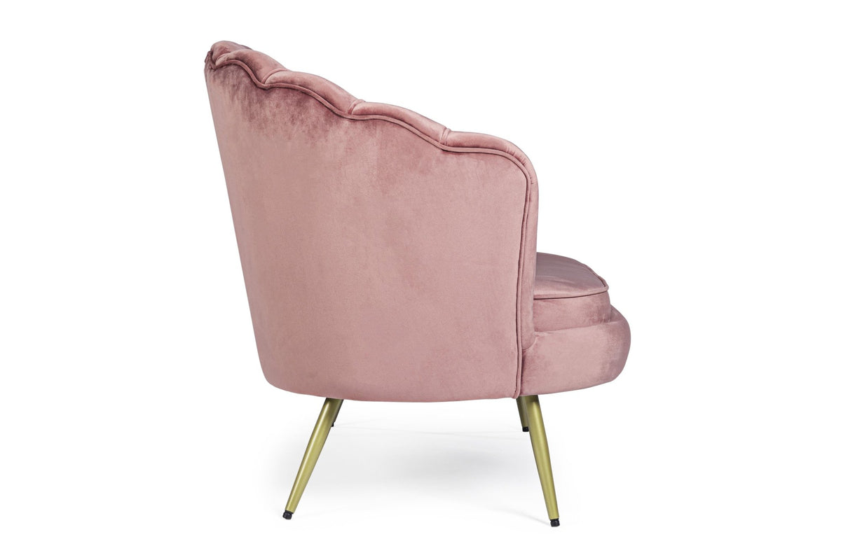 Kanapé - GILIOLA rózsaszín bársony kanapé