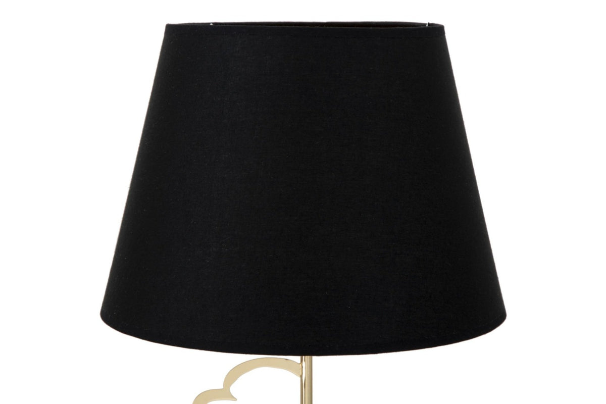 Asztali lámpa - GLAM HEARTS fekete és arany vas asztali lámpa