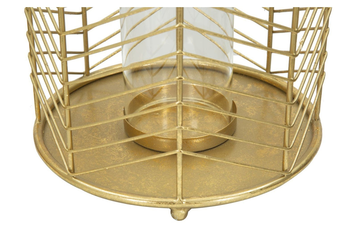 Gyertyatartó - GLAM RING 2 darabos arany vas gyertyatartó