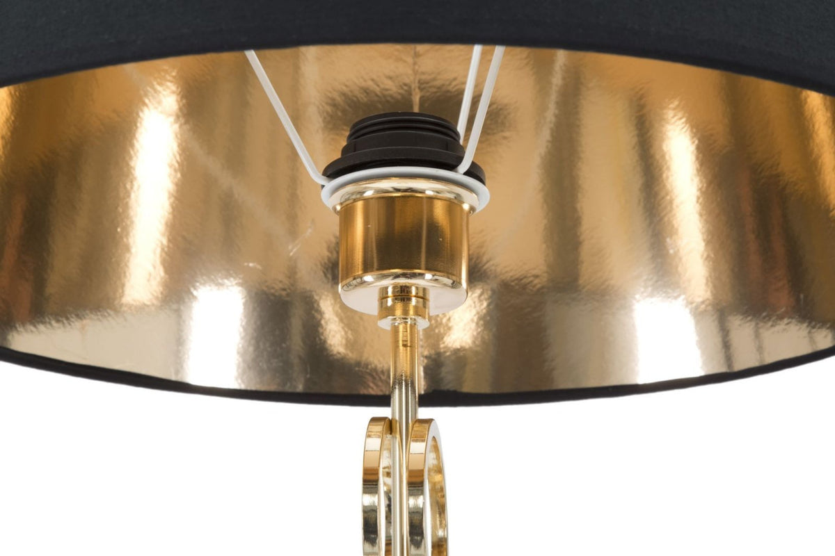 Állólámpa - GLAM RINGS fekete és arany vas állólámpa