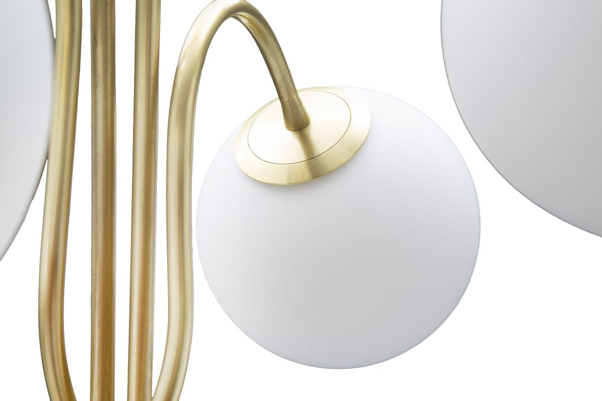 Állólámpa - GLAMY 4 nagy fehér és arany vas állólámpa
