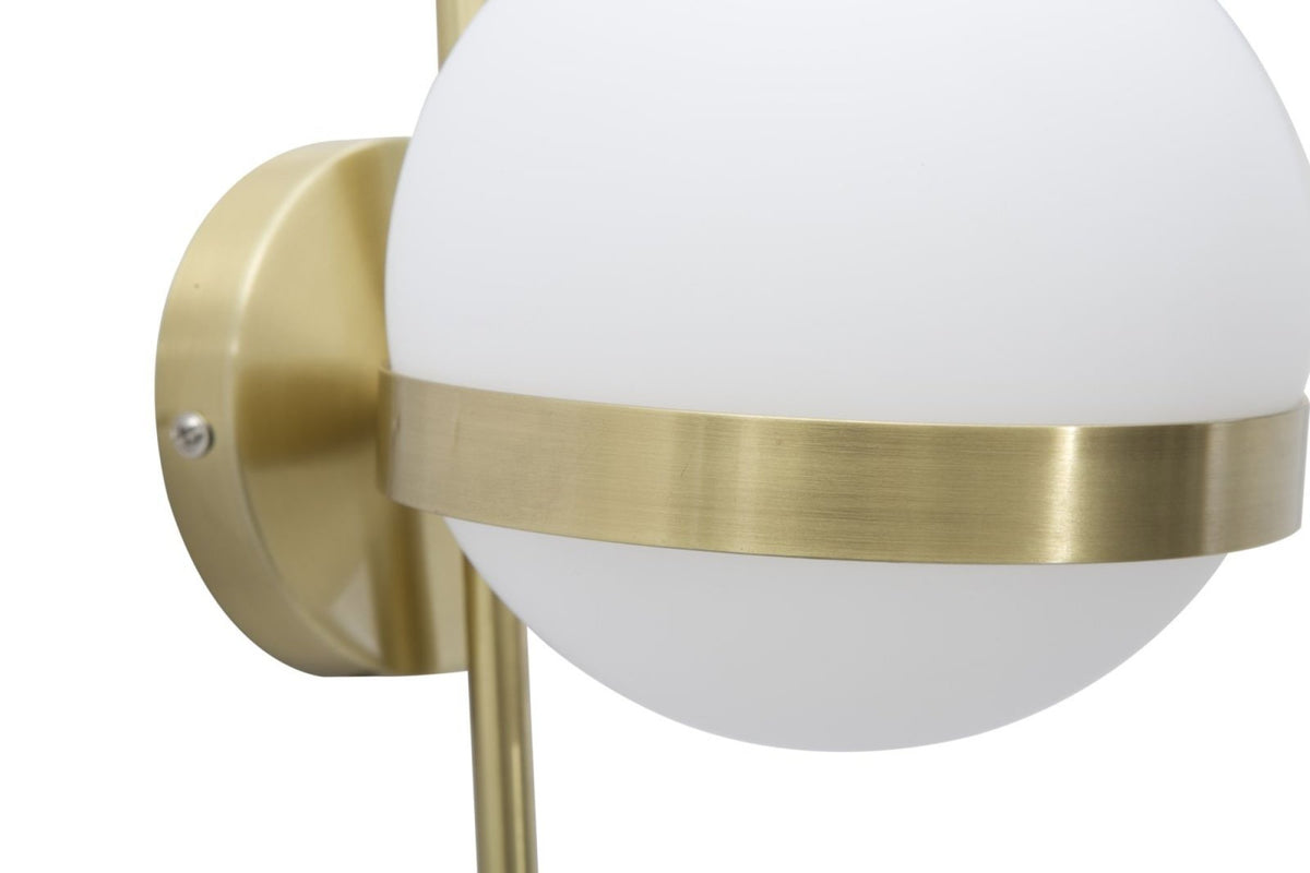 Fali lámpa - GLAMY CIRCLE arany és fehér vas fali lámpa
