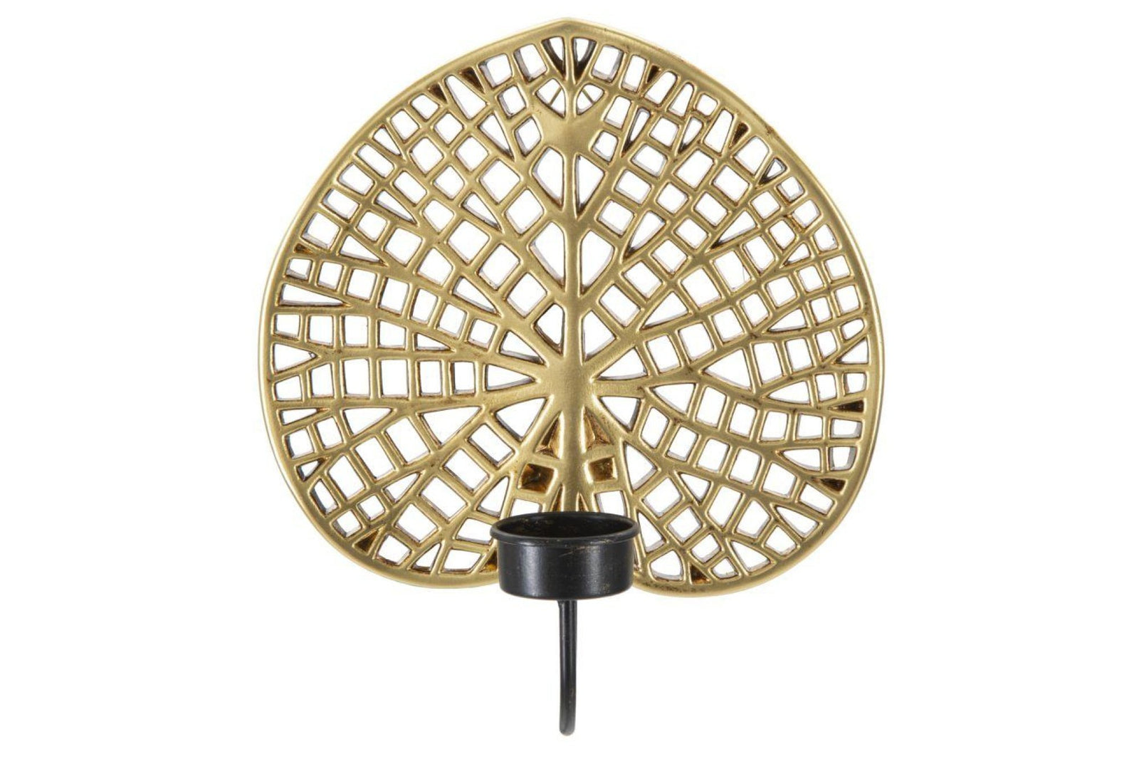 Gyertyatartó - GOLDEN LOTUS arany és fekete műgyanta gyertyatartó